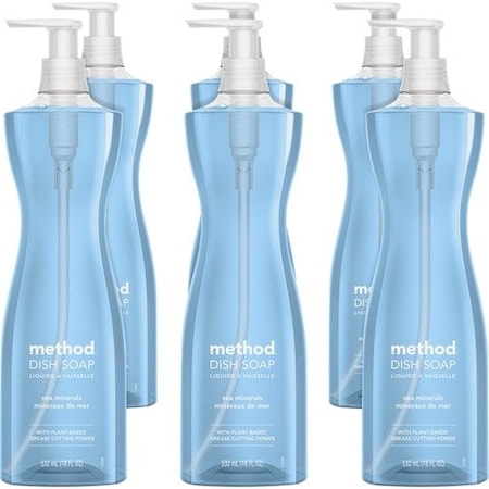 Method Method 00734CT, Dish Soap, Sea Minerals, 18 Oz Pump Bottle, 6PK MTH00734CT